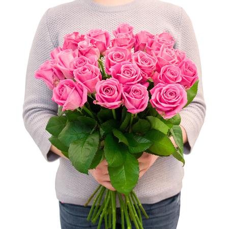 Букет из 25 розовых роз (50 см) "Лучшее лето"