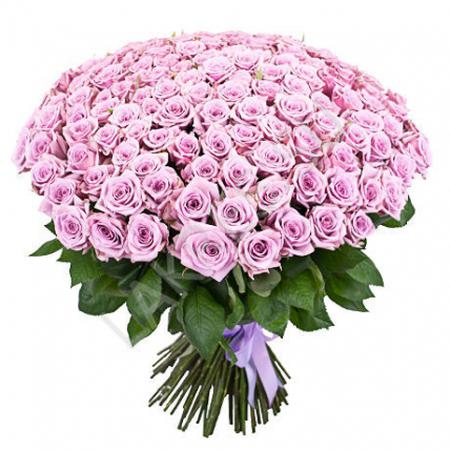 Букет из 101 фиолетовой розы (40 см)